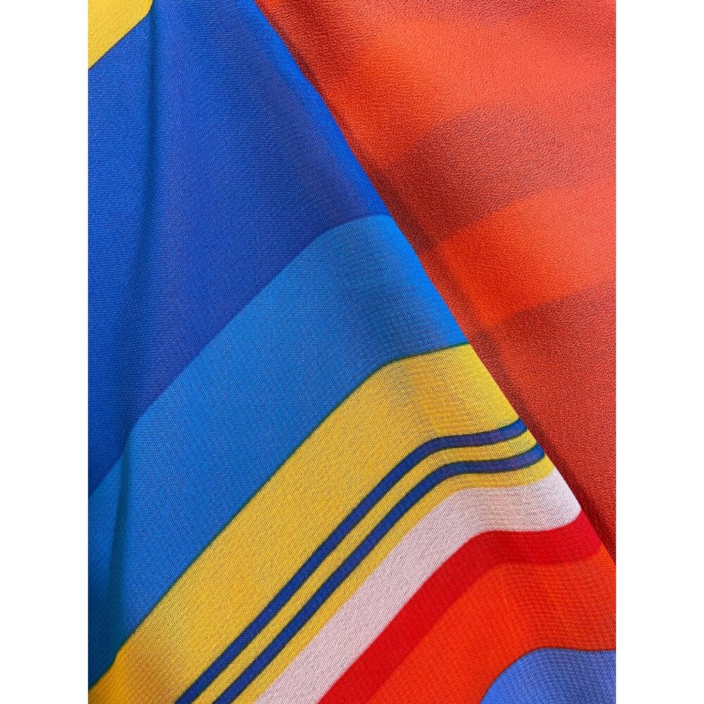 Lauren Ralph Lauren Dress 20W 2X Multi Color Layers Striped Whimsi Womens - Picture 9 of 9